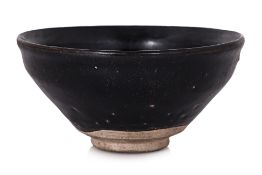 A BLACK GLAZED TEA BOWL