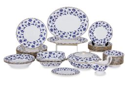 A SPODE 'BLUE COLONEL' PATTERN DINNER SERVICE FOR TEN
