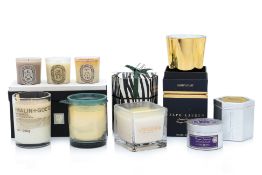 A GROUP OF DIPTYQUE: RALPH LAUREN; RIGAUD AND OTHER SCENTED CANDLES