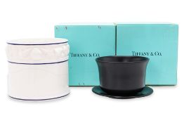TWO TIFFANY & CO CERAMIC PLANTERS