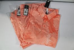 Four men's as new Adidas Flower Mesh Polo Shirts -