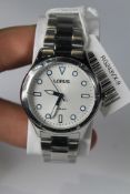 A women's as new Lorus Three Hands 36mm Stainless