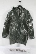 An as new Stockholm Long Opal Raincoat - Green (S)