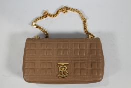 An as new Burberry Small Lola Quilted Leather Bag