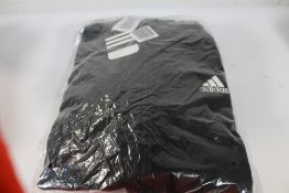 Two Adidas Essential full zip black/white hooded t