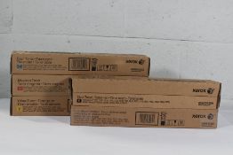 Four as new Xerox Toners CYMK for WorkCentre 7525/