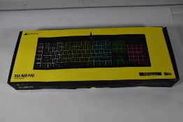 An as new Corsair K55 RGB Pro gaming keyboard.
