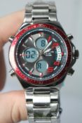 An as new Martyn Line 1565 Red Multi-Function Stee