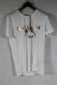 An as new Balmain Paris UO T-Shirt in White with G