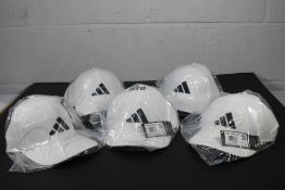 Five Adidas Tour snapback golf caps in white and b