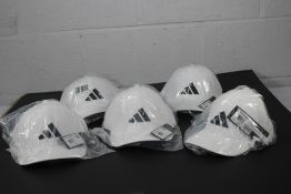 Five Adidas Tour snapback golf caps in white and b