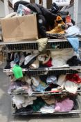 A large quantity of pre-owned clothing and related items.