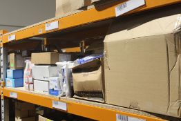 A quantity of medical items to include self seal sterilization pouches, patient bibs and other medic