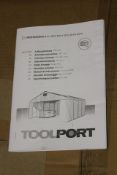 A Toolport 8m x 12m x 3m PVC Tarp for a ToolPort Storage Tent.