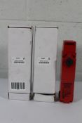 Two as new Telemecanique Sensors XCS-LF Series Solenoid Interlock Switch, Power to Unlock, 24V AC/DC