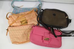 Five women's pre-owned bags (No authentication, viewing recommended).