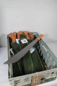 Ten as new Silverline Machete & Sheath 590mm.