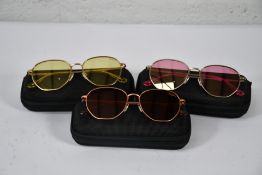 Three pairs of Pepe Jeans sunglasses.