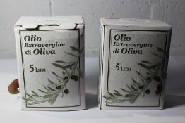 Six Olia Extravergine di Oliva 6 x 5 litre bag in a box oil (One outer box damaged).