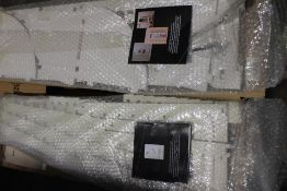 Eight four tier Corner Shelf Assemblies and seven three tier White Ladder Shelf Assemblies, all as n