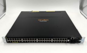 A pre-owned HPE Aruba 3810M JL074A with JL083A Network Switch (Untested, sold as seen).