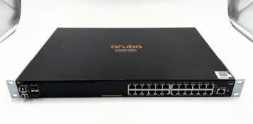 A pre-owned HPE Aruba 2930F JL255A Network Switch.