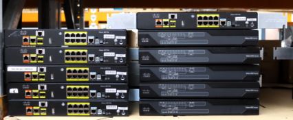 Eleven pre-owned Cisco C8897VA-K9 Routers and three pre-owned Cisco C897VA-K9 Routers.
