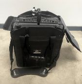 Two pre-owned 78W LED1300ASV Barn Door Photography Lights in a padded case (Damage to one LCD displa