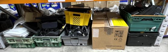 A quantity of assorted new and pre-owned electronics and related items (All items sold as seen).