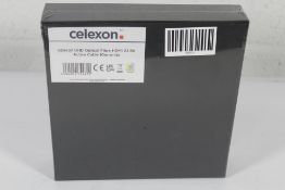 A boxed and sealed as new Celexon UHD Optical Fibre HDMI 2.1 8K Active Cable, 10m, White.