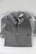Four Adidas Golf Durable Water Repellent 1/4 Zip Sweaters (HM8281) - Grey, Men's (M x 1, L x 2 and X