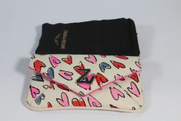 Zadig & Voltaire Rockeur Nano Small Shoulder Bag with Chain and Leather Strap, Slight Mark to Rear o