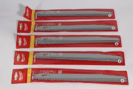 Five Packs of Three Milwaukee Sawzall Blades 300 x 6 TPI 68001079.