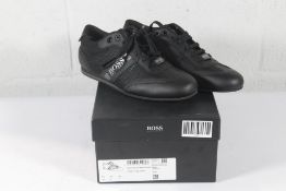A pair of as new Hugo Boss Lighter Lowp Trainers in Black, Size UK 6.
