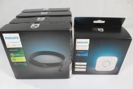 Four Philips Hue Extension Cable - Outdoor Use - 5m (Some minor damage to one box) and a Philips Hue