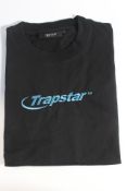 An as new Trapstar Hyperdrive Embroidered in Black/Blue, Size L.