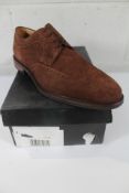 Boxed as new Jones Bootmaker Longwood Suede Derby Brogues - Brown (UK 12).