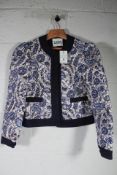 A woman's as new Claudie Pierlot Patterned Quilted Jacket (40).