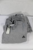 Three Adidas Core Crew Neck Sweaters HN4552 - Grey - (UK M, L and XL).