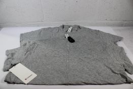 Five Lululemon All Yours Tee, Grey, Size 4 x 8 (Please Note Security Tags Attached).