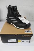 A pair of boxed as new Adidas Terrex Conrax BOA Rain Ready Winter Boots - Black (UK 7.5).
