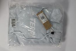 An as new Adidas Terrex Graphic Logo Hoodie in Light Blue, Size UK M.