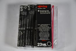 Twenty as new Rotring Isograph Black Drawing ink (23ml).