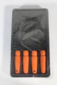 An as new 4-PC. Mac-Grip Mini Long Pick Set in Hi-Vis Orange (PSML4DO).