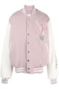 An as new 3.PARADIS Serena Varsity Letterman Jacket - Pink (M).