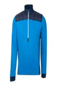 A men's as new Galvin Green Durante Insula Golf 1/2 Zip Pullover - Blue/Navy/White (L, stock image).