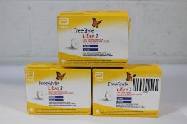 Three as new Abbott FreeStyle Libre 2 Flash Glucose Monitoring Systems, Sensors (EXP: 2024-08-31).