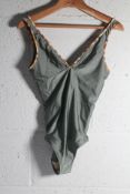 An as new Marie Jo Swim Crete Plunge Swimsuit Wireless in Inca Gold, Size UK S.
