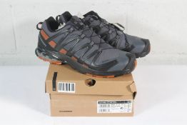 Salomon XA Pro 3D v8 GTX Trail Running Shoes in Ebony/Caramel Cafe/Black, Size UK 13.5. As New (Box