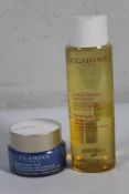 An as new Clarins Paris Multi-Active Night Cream, 50ml and an as new Clarins Paris Hydrating Toning